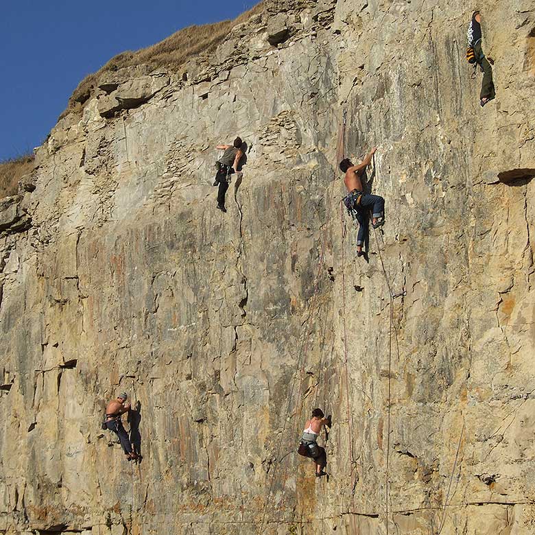 Outdoor climbing as training? Climbers at Winspit Quarry